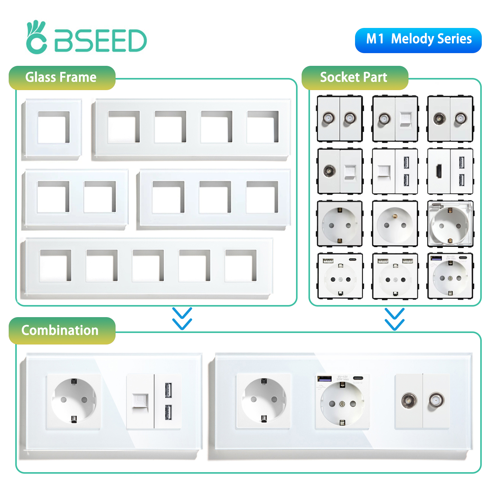 BSEED EU Standard Wall Socket  - đánh giá và giá Home Automation Panel Diy