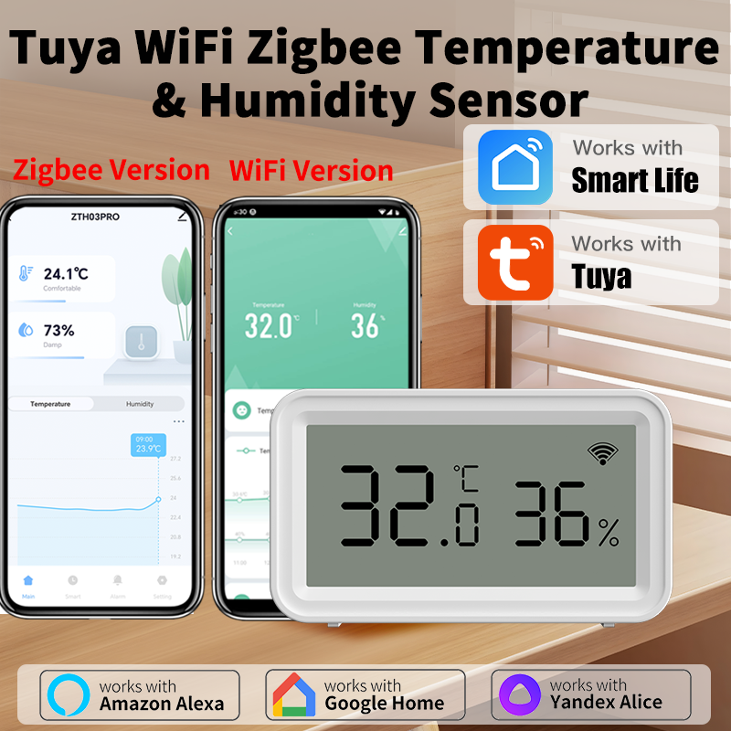 Tuya Zigbee WiFi Thermometer H - đánh giá và giá Temperature Humidity Sensor