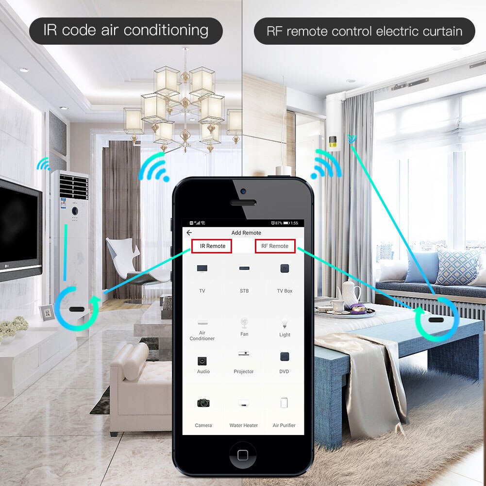 MOES Tuya WiFi IR RF Remote fo - đánh giá và giá Ir Blaster Universal