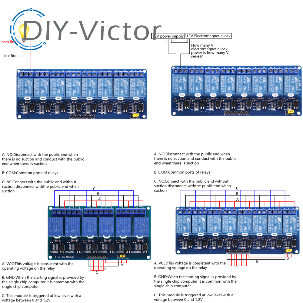 1 2 4 6 8 Channel DC 5V 12V Re - đánh giá và giá Relay 8 Channel Board
