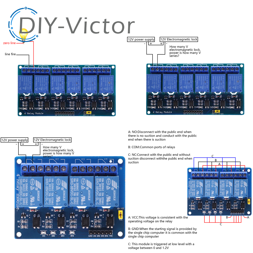 1 2 4 6 8 Channel DC 5V 12V Re - đánh giá và giá Relay 8 Channel Board