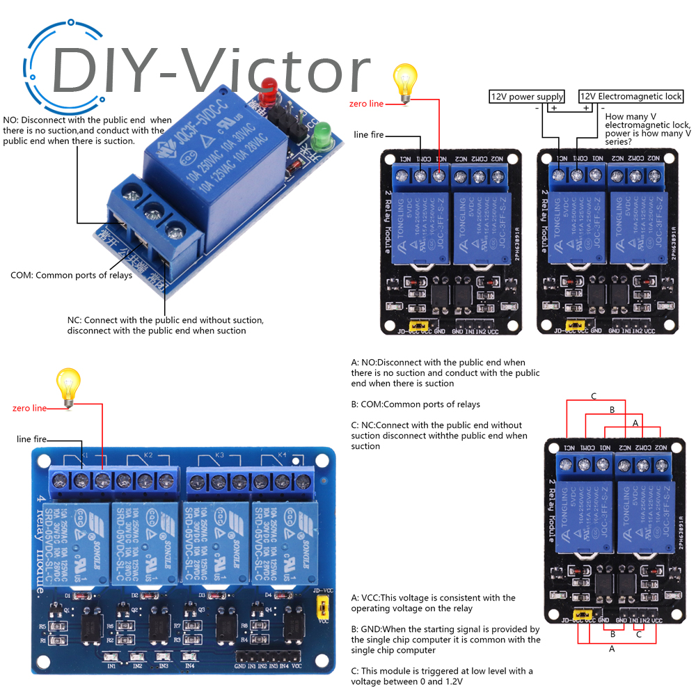 1 2 4 6 8 Channel DC 5V 12V Re - đánh giá và giá Relay 8 Channel Board