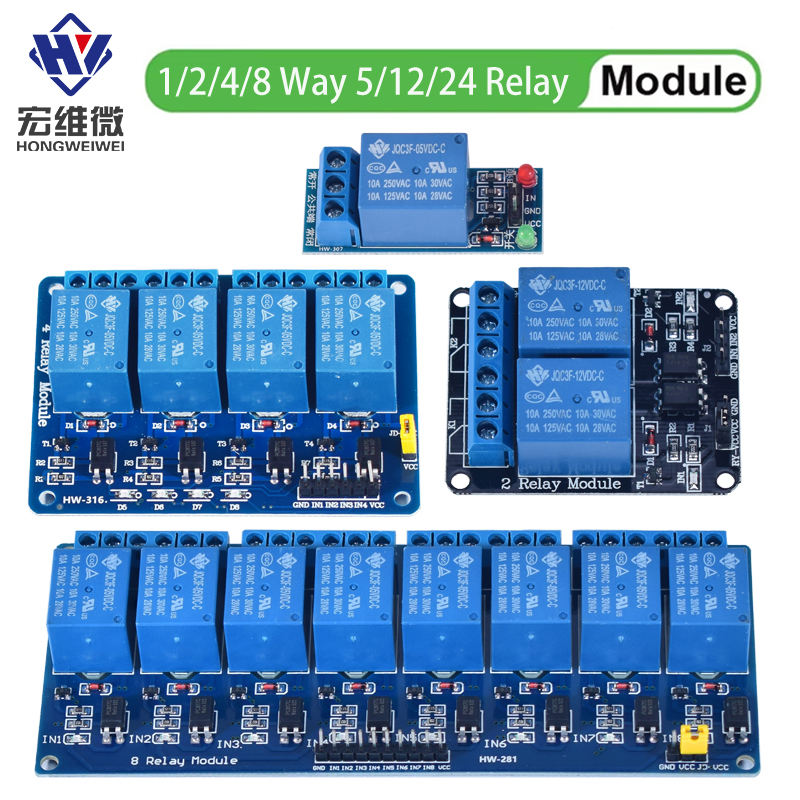 DC 5V 12V 24V 1 2 4 6 8 Channe - đánh giá và giá Relay 8 Channel Board