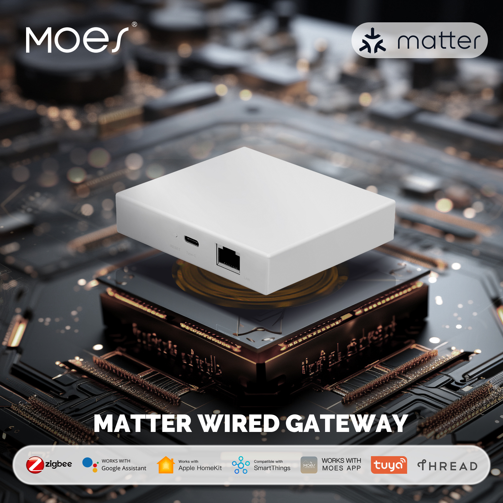 MOES Tuya Zigbee Matter Thread - đánh giá và giá Matter Hub Thread