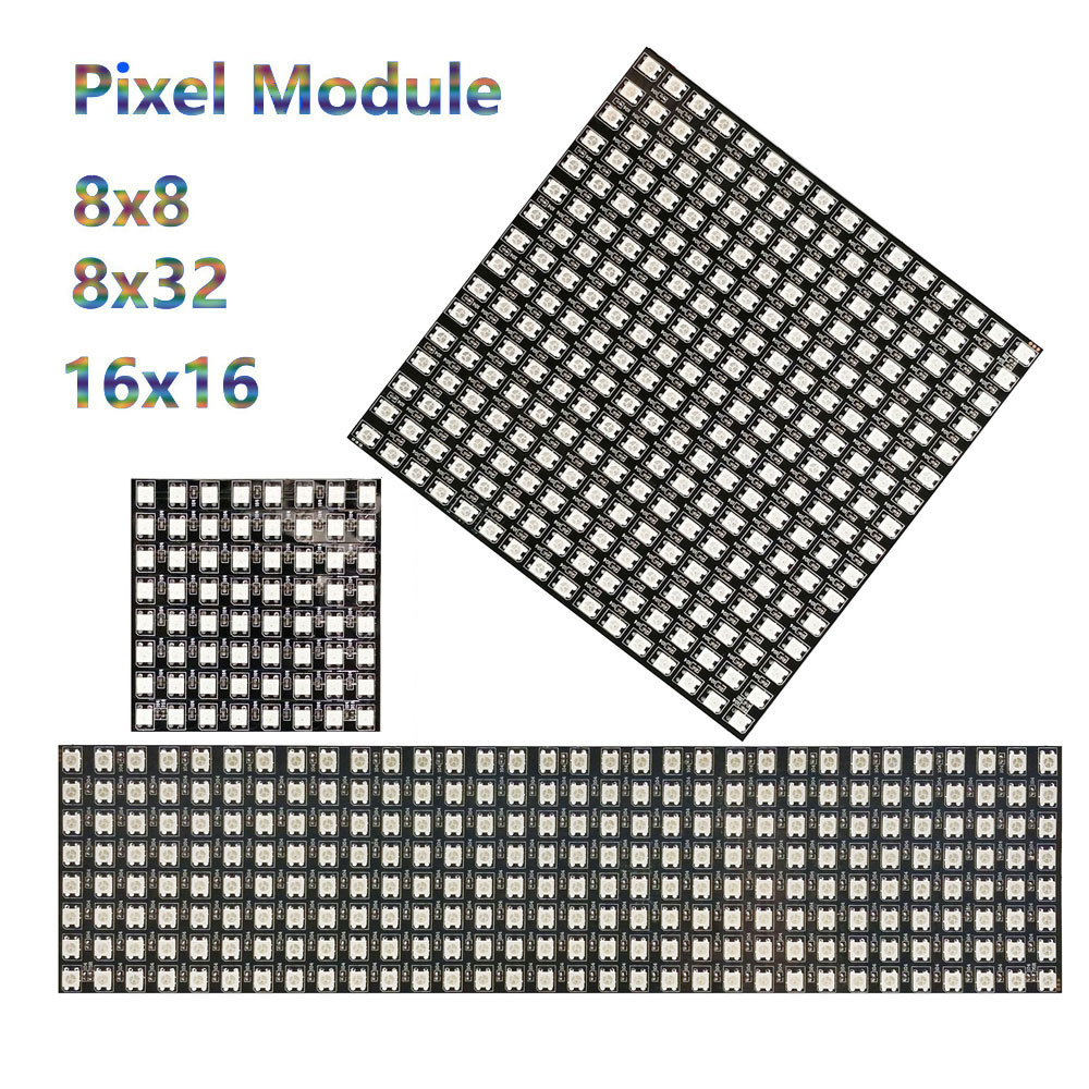 DC5V WS2812B 8*8 16*16 8*32 Fl - đánh giá và giá Rgb Led Matrix 8X8