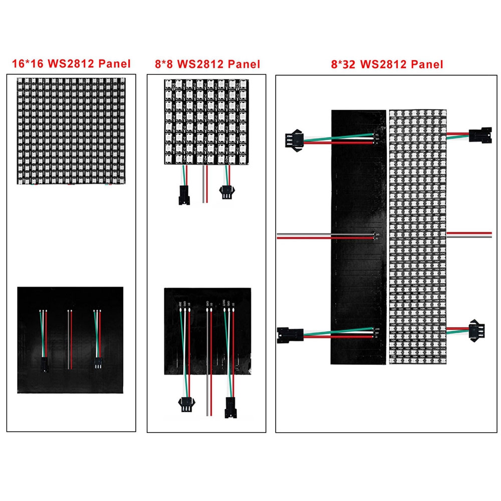 DC5V WS2812B 8*8 16*16 8*32 Fl - đánh giá và giá Rgb Led Matrix 8X8