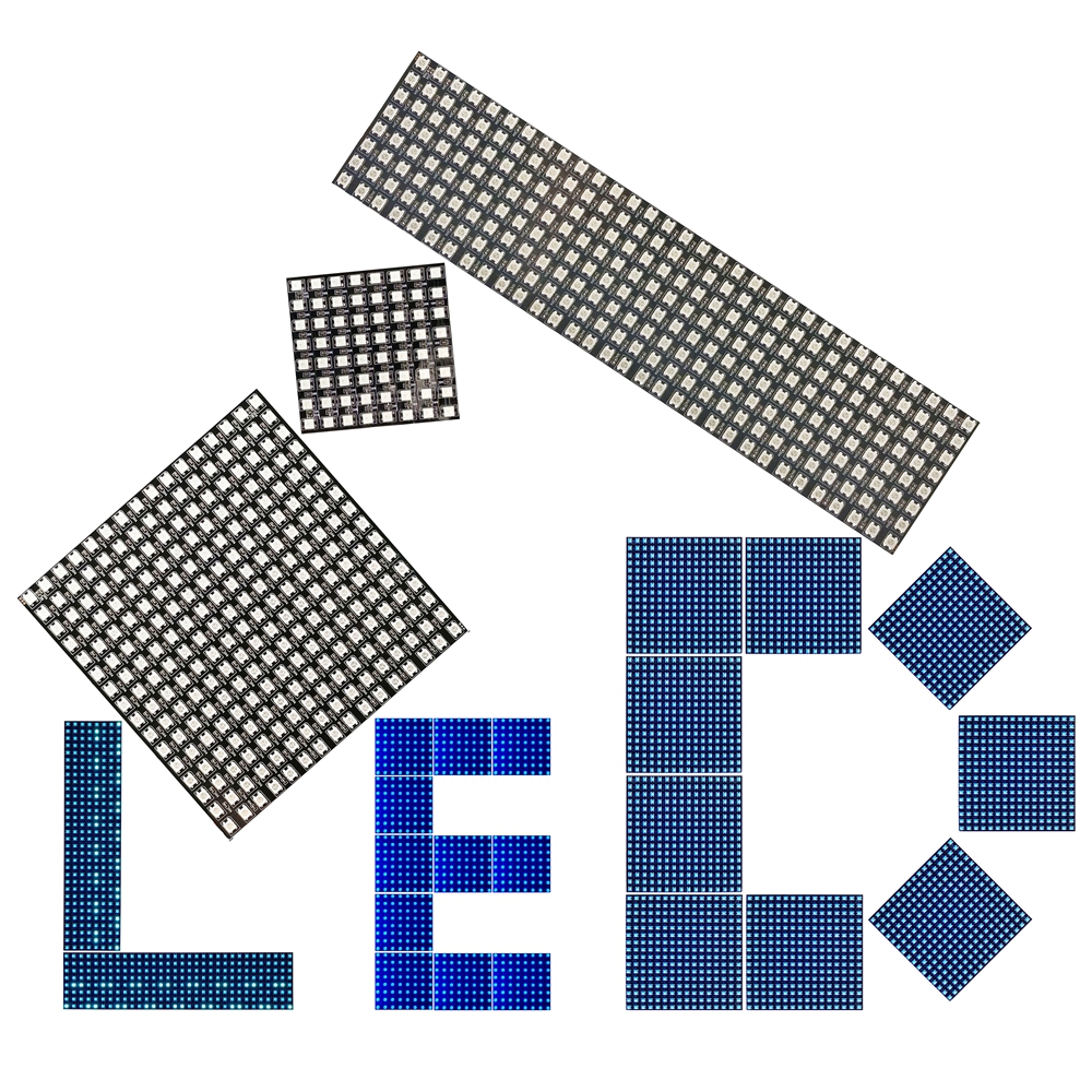 DC5V WS2812B 8*8 16*16 8*32 Fl - đánh giá và giá Rgb Led Matrix 8X8