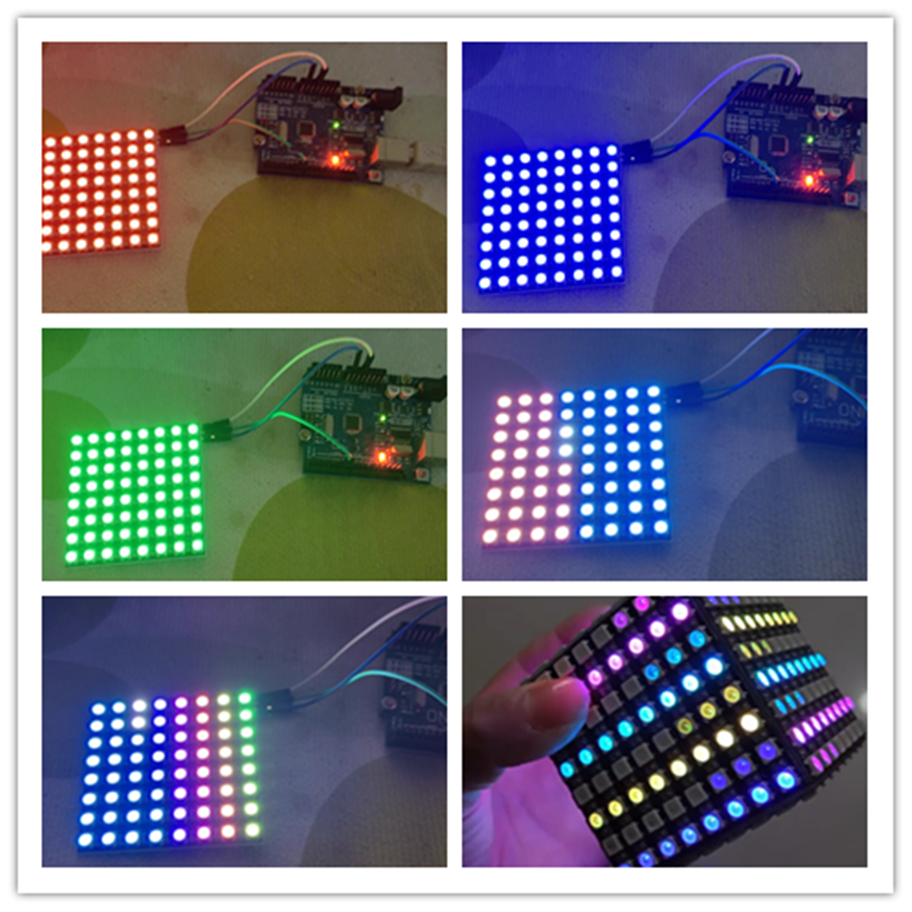 WS2812B 8x8 64Bit RGB LED Matr - đánh giá và giá Rgb Led Matrix 8X8