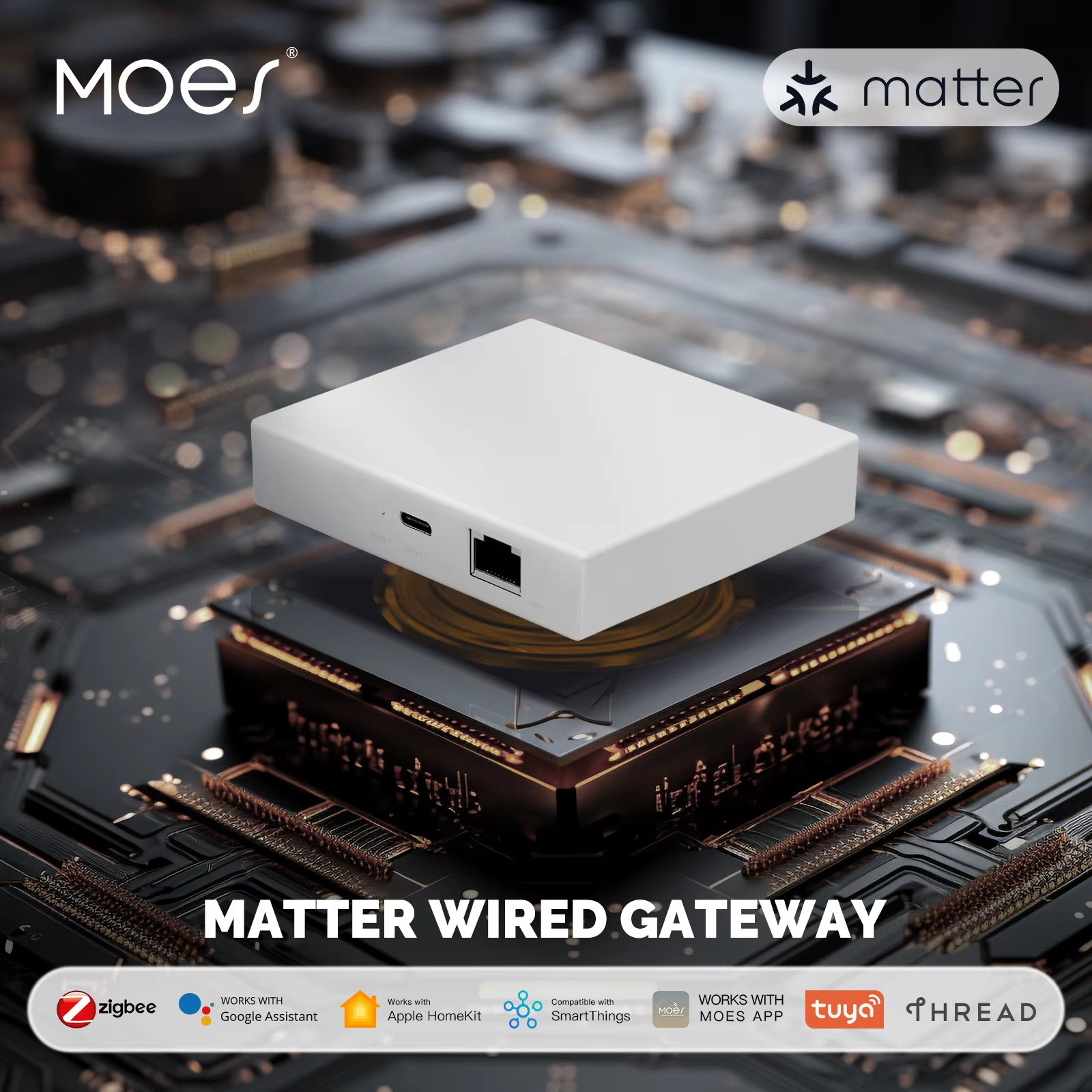 MOES Tuya Zigbee Matter Thread - đánh giá và giá Matter Hub Thread