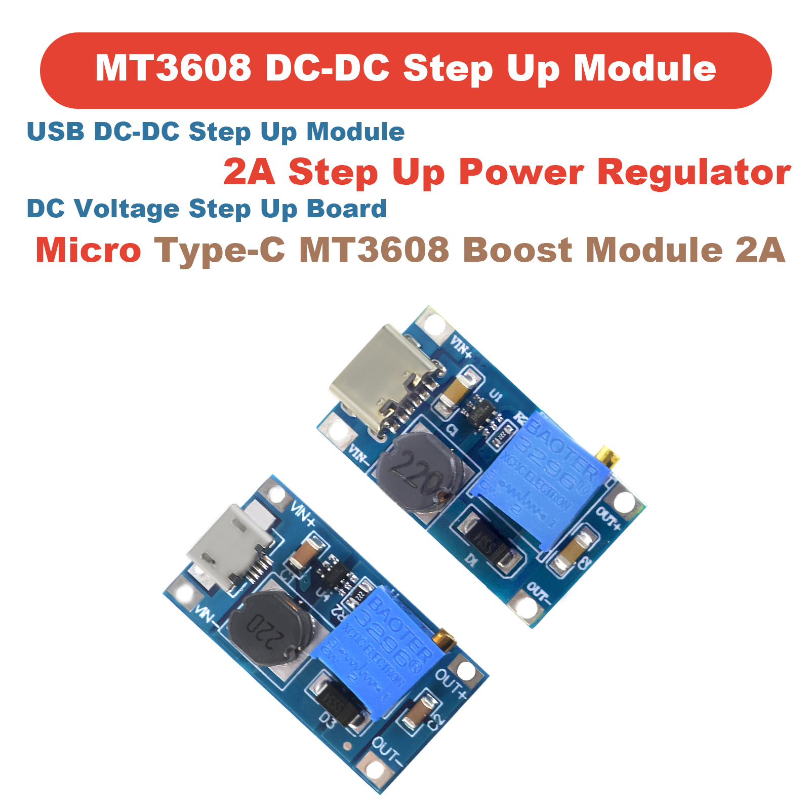 1-10pcs MT3608 DC-DC Step Up C - đánh giá và giá Home Automation Arduino