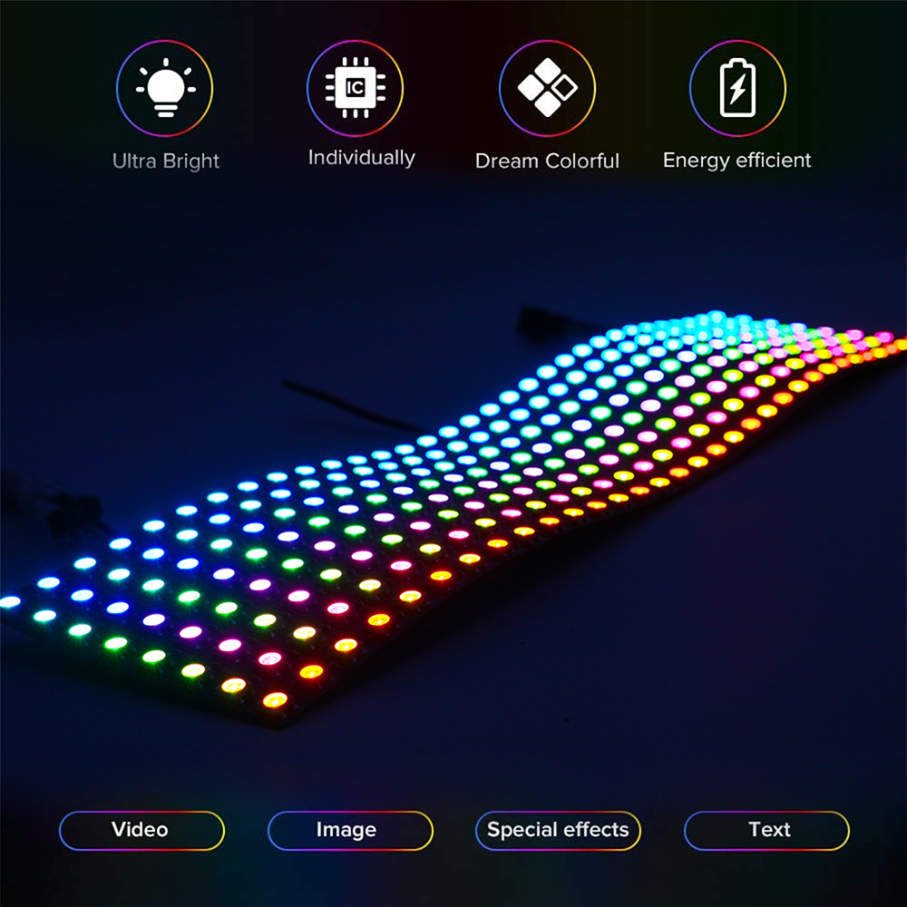 WS2812B SMD5050 RGB Panel LED  - đánh giá và giá Rgb Led Matrix 8X8