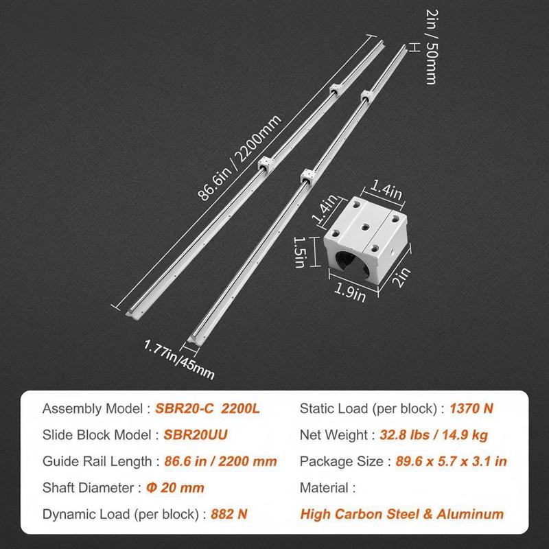Linear Guiding System 2200mm F - đánh giá và giá Diy Automation
