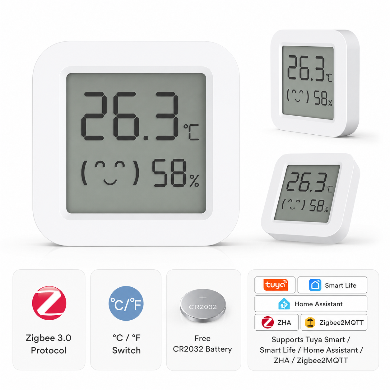 Zigbee2MQTT Tuya Temperature H - đánh giá và giá Temperature Humidity Sensor