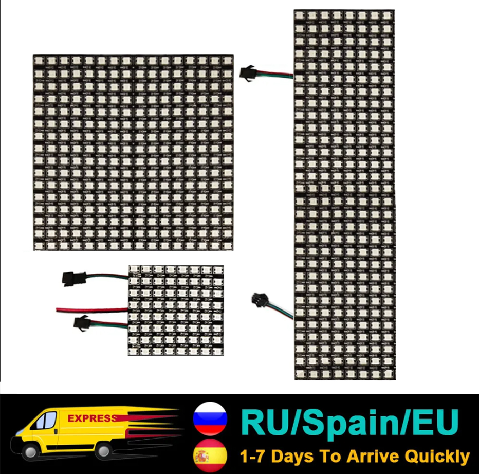 DC5V WS2812B 5050 RGB SMD Flex - đánh giá và giá Rgb Led Matrix 8X8